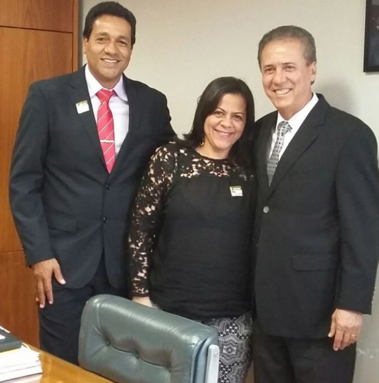 Rubens (Turismo), prefeita Solange e o deputado federal Pedro Chaves