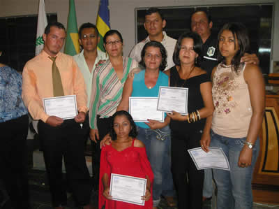 Biri, Vilma Ney, Émerson, Edvan e os novos titulares empossados