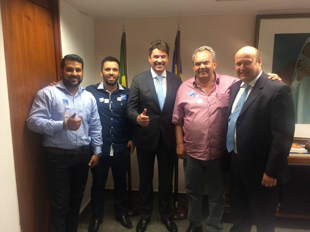 Waldimar, Gabriel, Wilder, Mário e Célio: encontro em BrasÃlia para levantar recursos através de emendas