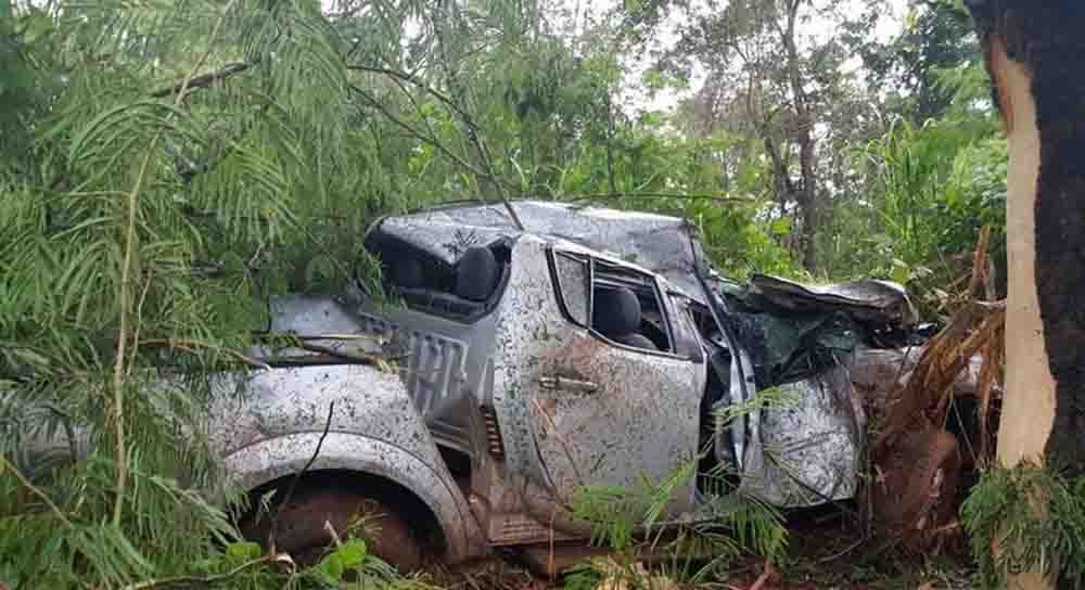 Mais um acidente na BR-153. E mais uma vÃtima fatal. Dessa vez o condutor estava sem o cinto de segurança