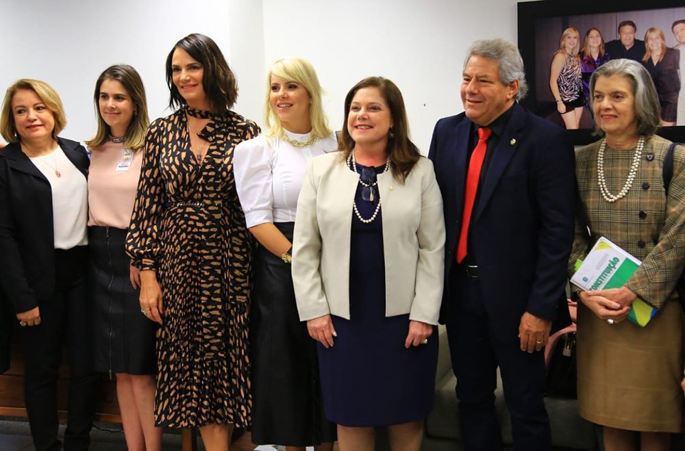 Luiza Brunet, parlamentares, profissionais da saúde, Luiz do Carmo e a ministra Carmem Lúcia, do STF
