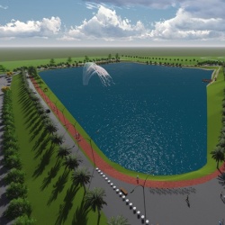 Imagem de como ficarÃ¡ a orla do lago de Ceres: recursos jÃ¡ autorizados