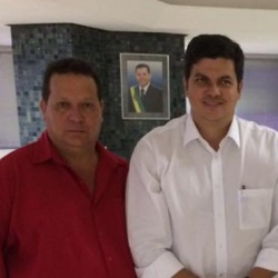 Vereador Geraldo com o deputado Jean Carlo e a tambÃ©m vereadora Simone Rosa: PHS sai fortalecido