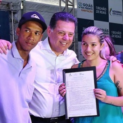 JosÃ© Eliton e Marconi no lanÃ§amento do GoiÃ¡s na Frente HabitaÃ§Ã£o