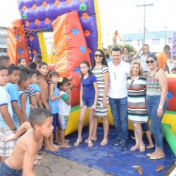Prefeito Marcos Cabral acompanhou de perto a festa para as crianÃ§as