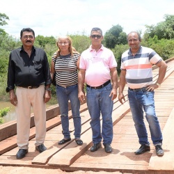 Vereadores CrescÃªncio, JosuÃ© e Rodrigo com Eva Souza
