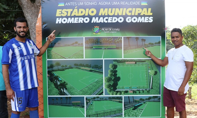 SÃ¡vio mostra imagens do projeto do novo estÃ¡dio de futebol em Pilar