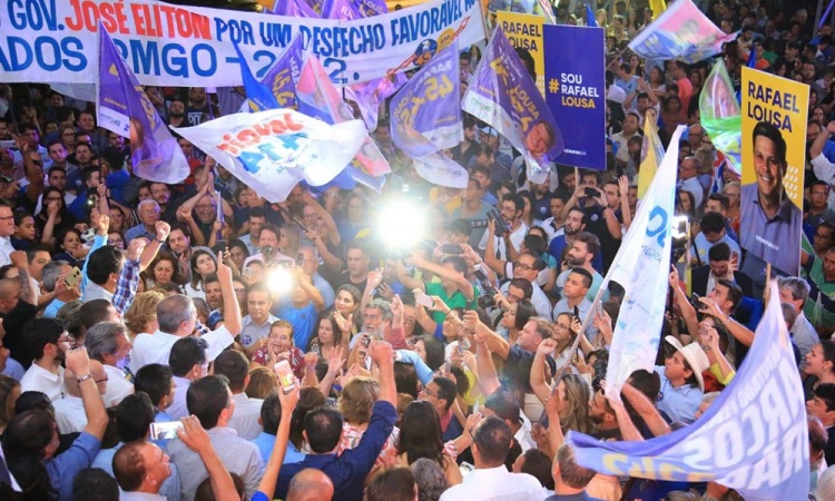 Grande evento de campanha para inaugurar comitÃª central em GoiÃ¢nia da campanha tucana ao governo