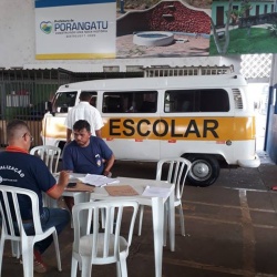 VeÃ­culos do Transporte Escolar de Porangatu passaram por vistoria