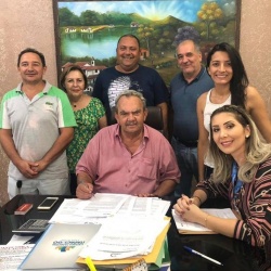 MÃ¡rio Macaco e autoridades assinam convÃªnios para fazer obras