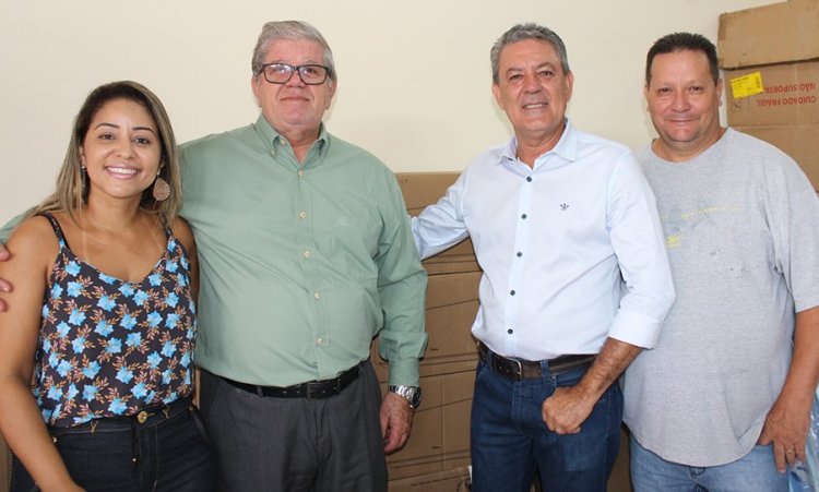 Vereadores Simone, Paulo Omar, Jairo Teodoro e Geraldo: novo comando no Legislativo da cidade de Ceres