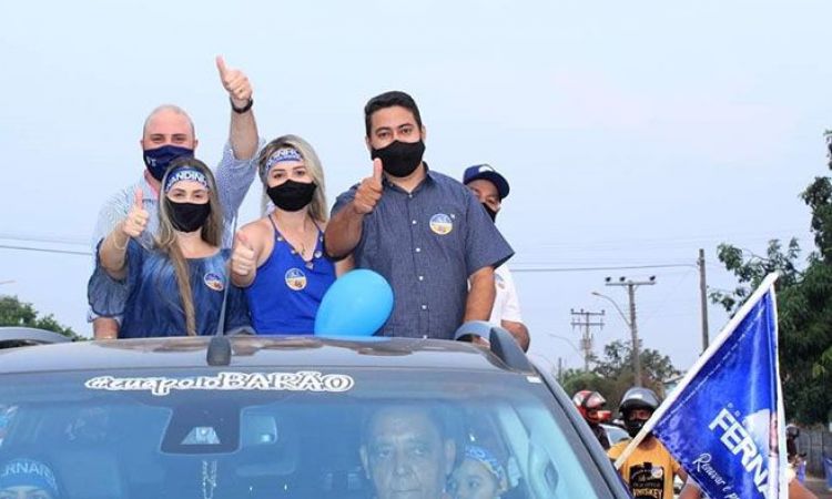 Fernandinho em mais um ato de campanha em SÃ£o Luiz do Norte: forÃ§a na reta final