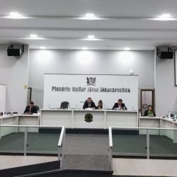 Vereadores durante sessão ordinária na Camara de Ceres