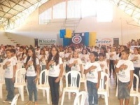 Crianças formadas pela 13ª turma do Proerd em Niquelândia: um caminho para se evitar as drogas